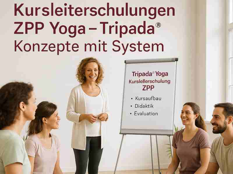 Kursleiterschulungen ZPP Yoga – Yogalehrende im Tripada® System für Gesundheitsförderung